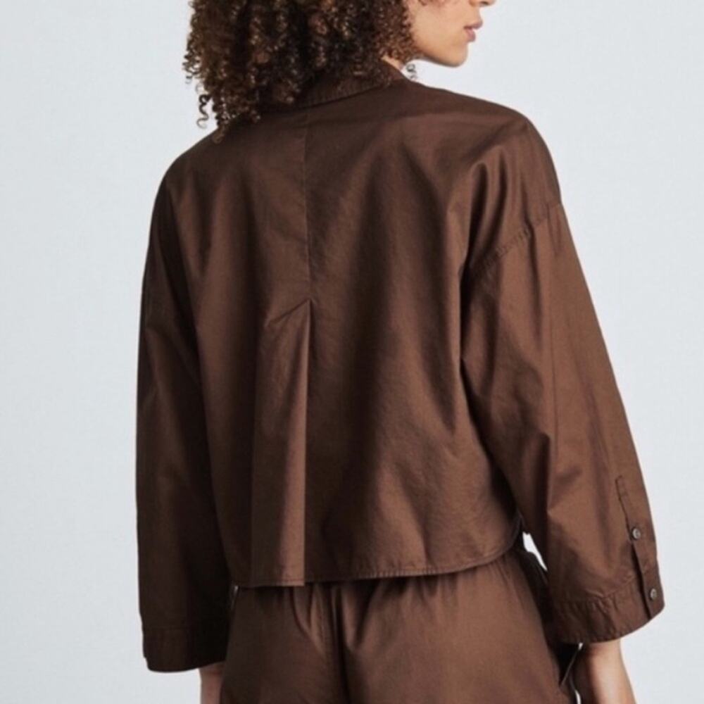 Everlane 100% Cotton Button Down Top in chestnut Size S - Picture 8 of 8